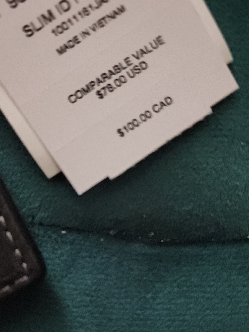 Coach Light Indigo Denim & Black Leather Slim Card Case - Picture 5 of 5